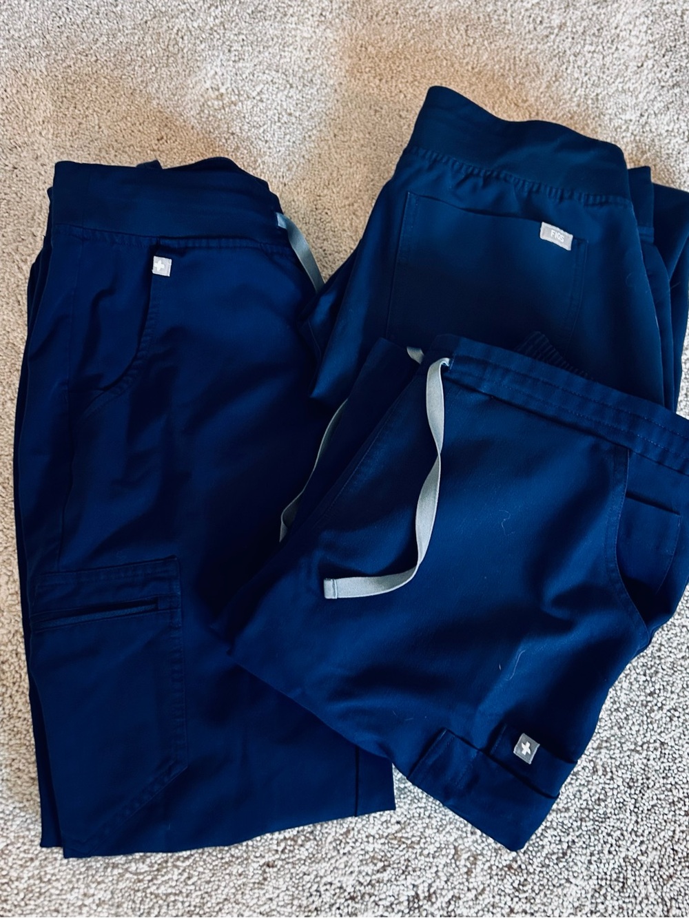 FIGS lot of 3 navy scrubs